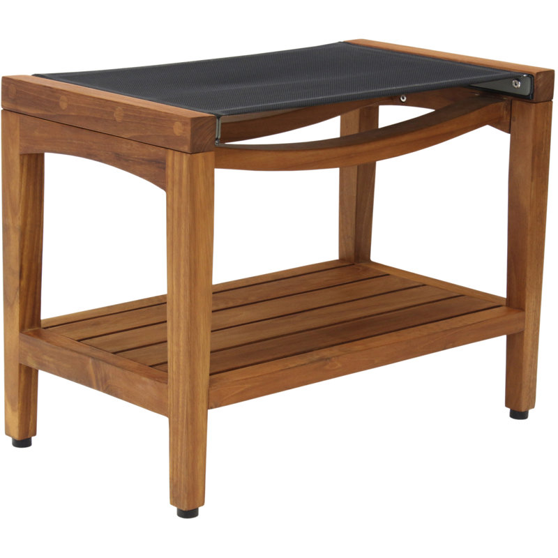 Aqua Teak Asia Sling 24" W Teak Shower Bench & Reviews Wayfair